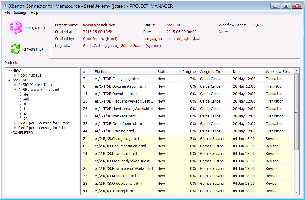 xbench excel report