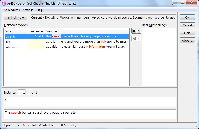 ApSIC Xbench Spell Checker
