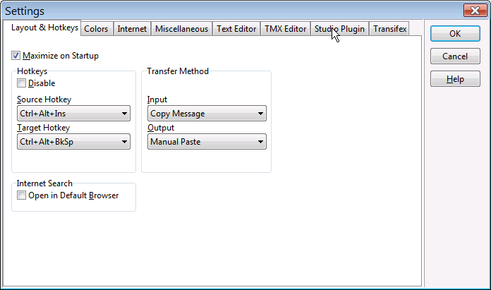 Layout & Hotkeys